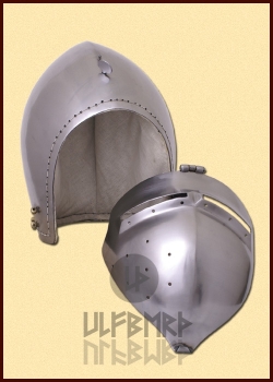 German bascinet with visor, battle-ready, 2mm steel, size M