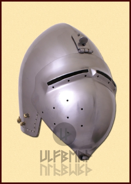 German bascinet with visor, battle-ready, 2mm steel, size M